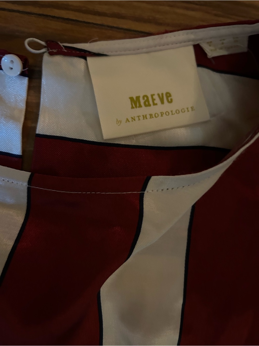 Maeve Maria striped blouse with balloon sleeves. Sz. 4 - Picture 10 of 13